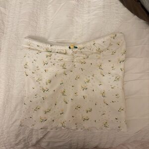 Floral White Tube Top